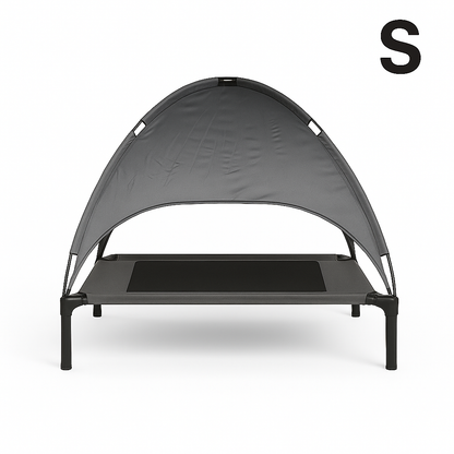 PupHut Outdoor Raised Dog Bed – XL Size Lounger with Shade Canopy